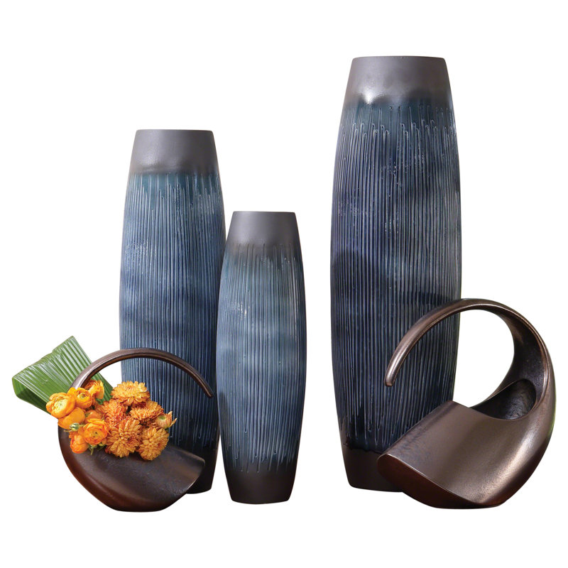 Matchstick Vase-Ink, 29" H x 8.5" W x 8.5" D
