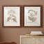 Antique sépia botanicals III - ensemble de 2 reproductions d'art sur papier encadré-1349054611-1349054636