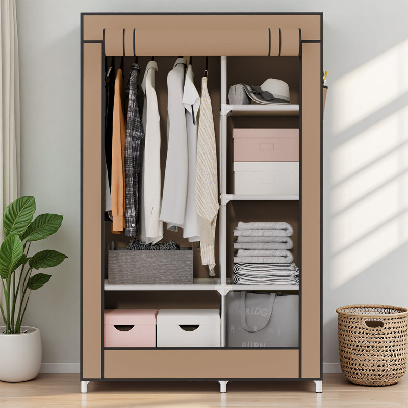  Closet Organizers and Storage, Hanging Closet Organization, Non-Woven Fabric Clothing Storage for Home Bedroom Living Room, Coffee