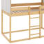 Lit simple superposé en bois avec tente-1919963880