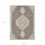 Tapis intérieur / extérieur oriental lavable gris taupe et ivoire 3 pi x 5 pi