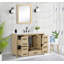 Meuble-lavabo simple 48 po avec comptoir en quartz de Carrare blanc, lavabo et dosseret Hardin, pré-assemblé