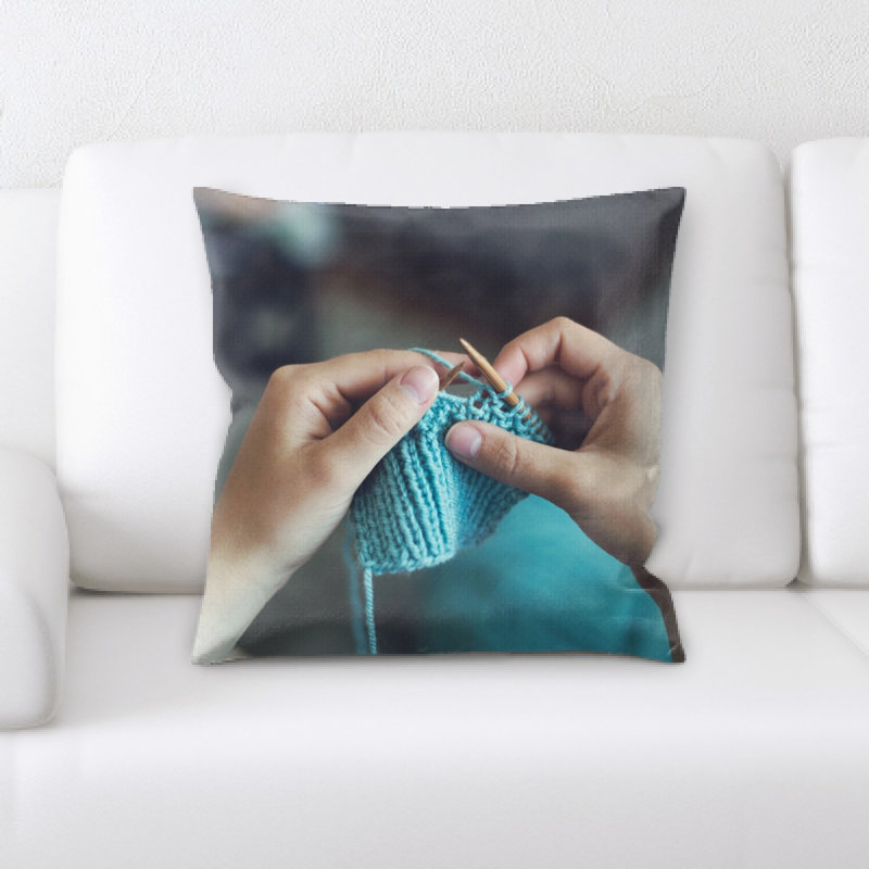 Coussin en tricot