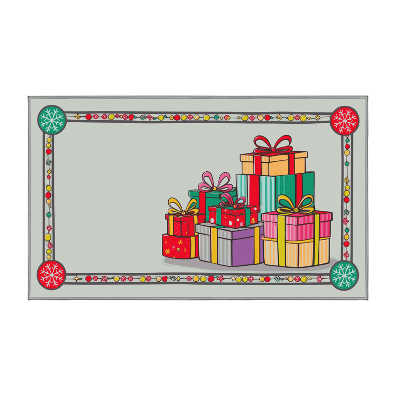 Tapis de Noël pour six fêtes Ginza, Rectangulaire 2 pi x 3 pi