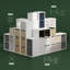 Rangement cubique à tablettes en X Furinno-108767174