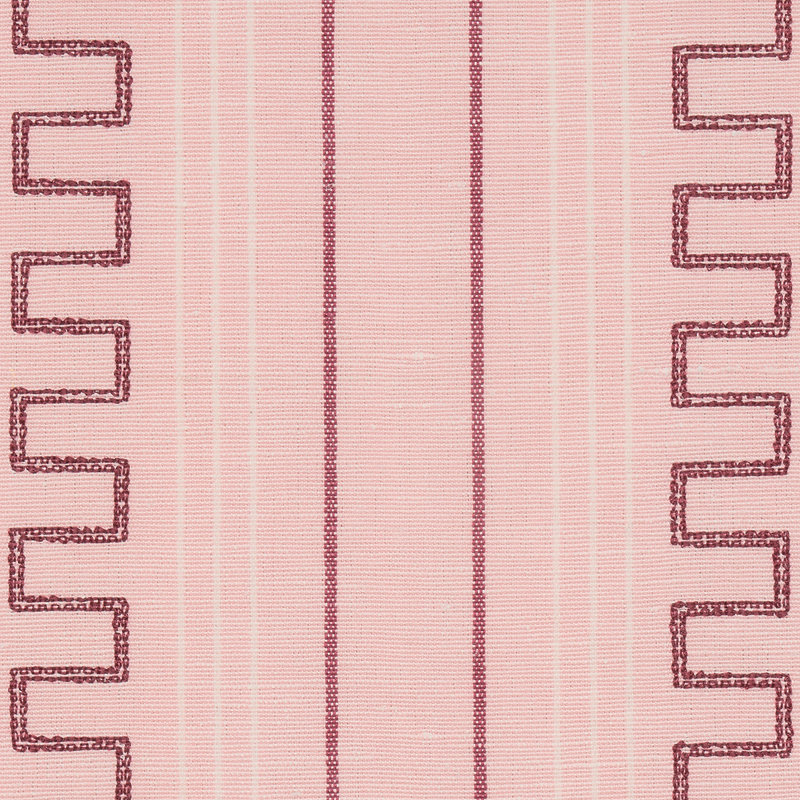 Schumacher x Mary McDonald Greco Stripe Fabric, Pink