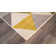Tapis blanc / jaune à motif géométrique moderne Rubino