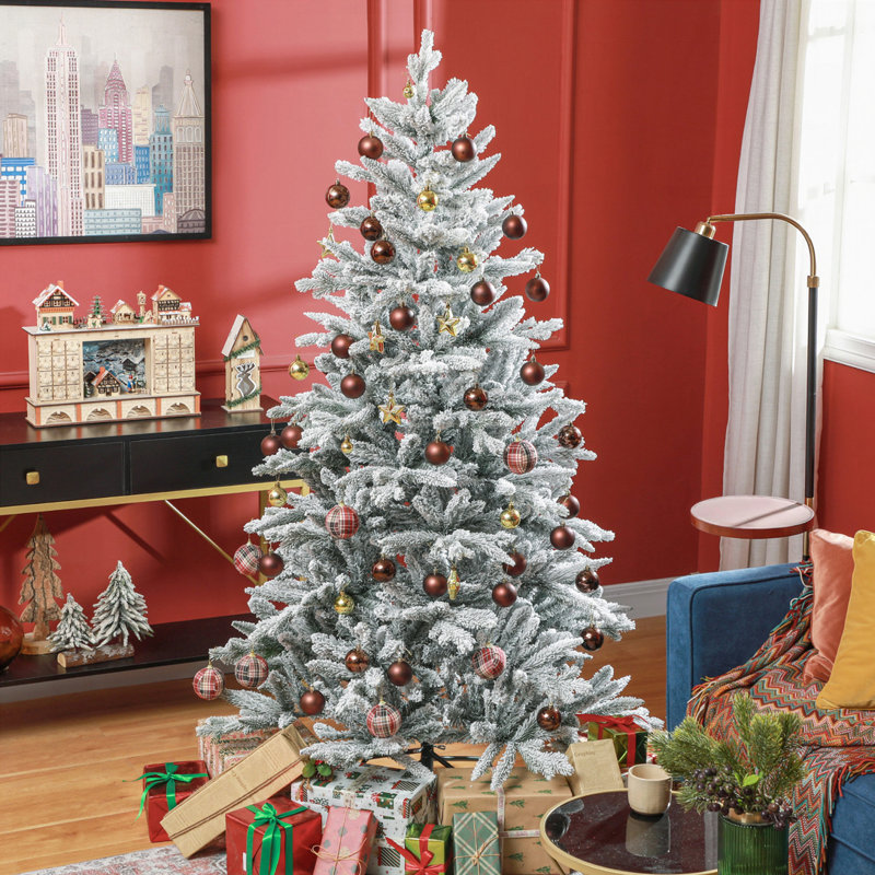 Arbre de Noël artificiel enneigé 6 pi, 5.91'