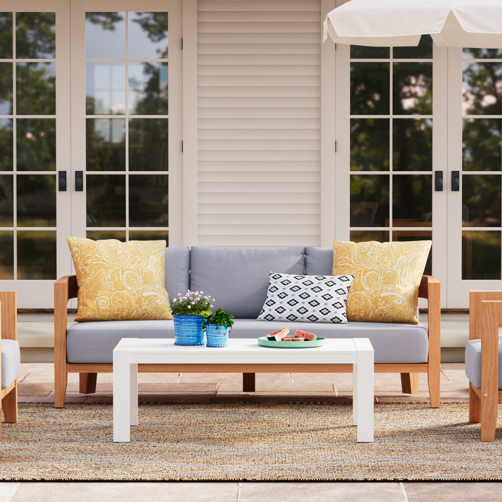 Jayton 47" Patio Table, White