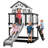Backyard Discovery Sweetwater Heights White Cedar Wooden Elevated Kids Playhouse with Wave Slide, Play Kitchen, and Deck