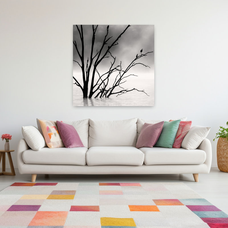 Art mural abstrait contemporain de bois mort, H 48 po x l 48 po