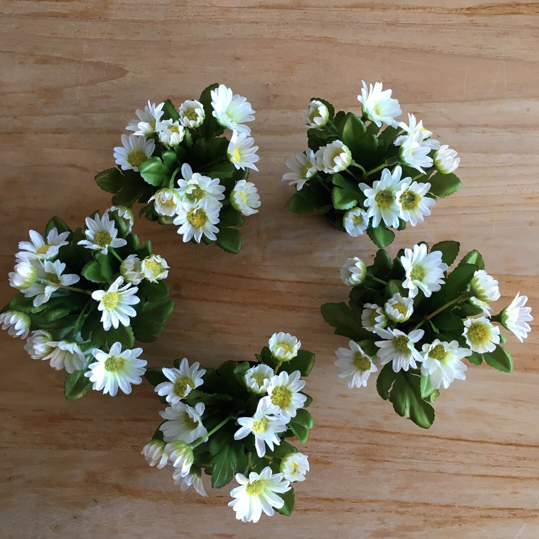 Kunstblume Gänseblümchen im Topf