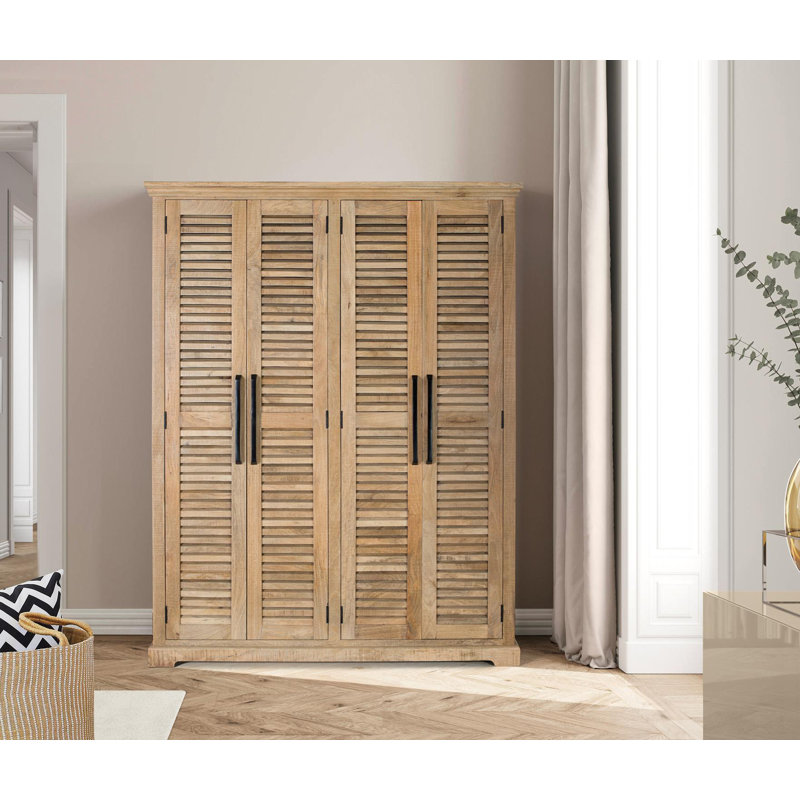 Bettendorf 4 Door Solid Wood Wardrobe