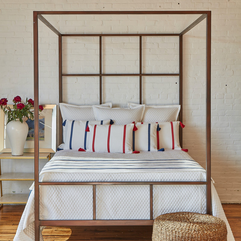 Faux Flax Coverlet Set , Ivory, King Coverlet + 3 Euro Shams