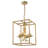 Ombret 4-Light Square Woven Rattan Chandelier
