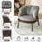 27.4" W Velvet Cotton Linen Removable Lounge Chair Accent Chair-1247396122