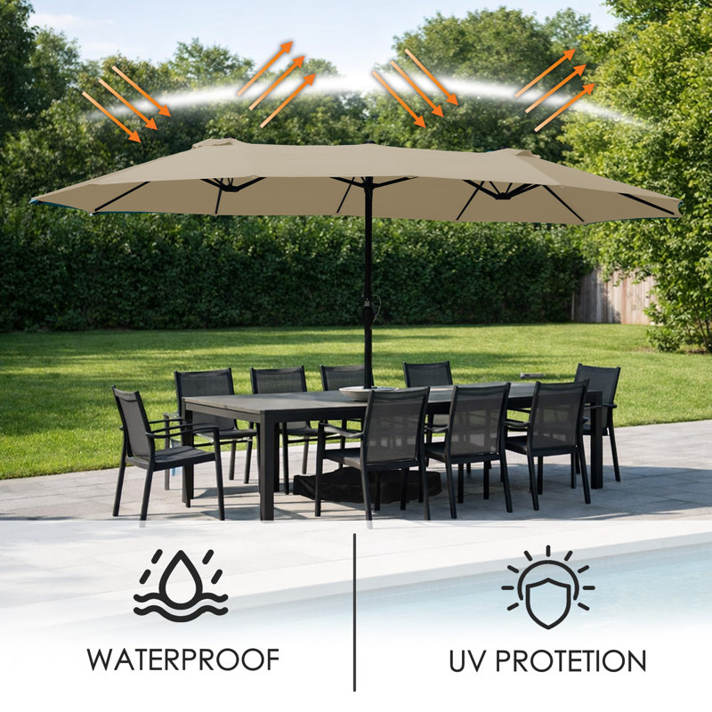 large patio tables with umbrellas Amazon's Best Prime Day Furniture Deals Are Up to $300 Off The North Face Women's Color:Atlantic Ink (New) väska dam This large rectangular patio