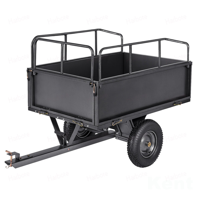 Chariot à benne en acier 17 pieds Ft 600LB pour remorquage de VTT / UTV derrière un camion robuste