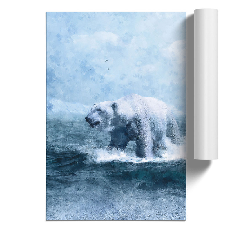 A Polar Bear Painting - Frameless Print, 59cm H x 42cm W x 0.1cm D