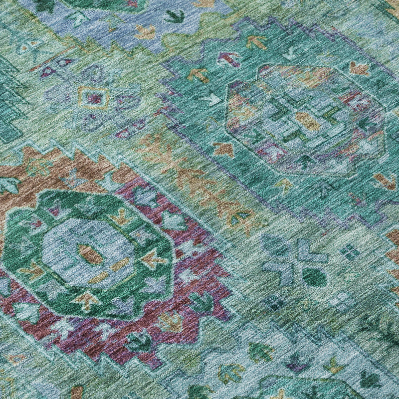 Tapis intérieur / extérieur lavable à la machine Bernadette ACN2228, Rectangle 10 pi x 14 pi
