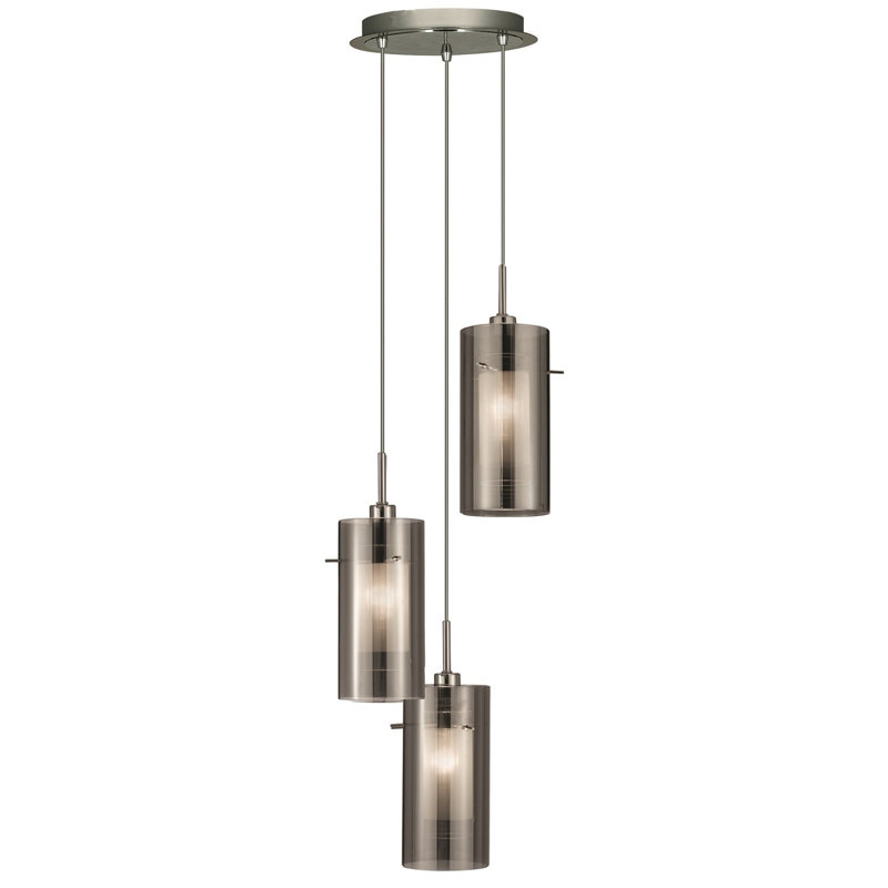 3 - Light Grey Cluster Pendant