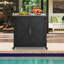 Station d'évier de cuisine extérieure avec évier de patio mobile à armoire avec rangement, unité d'évier de jardin modulaire pour cour, terrasse, barbecue ou camping
