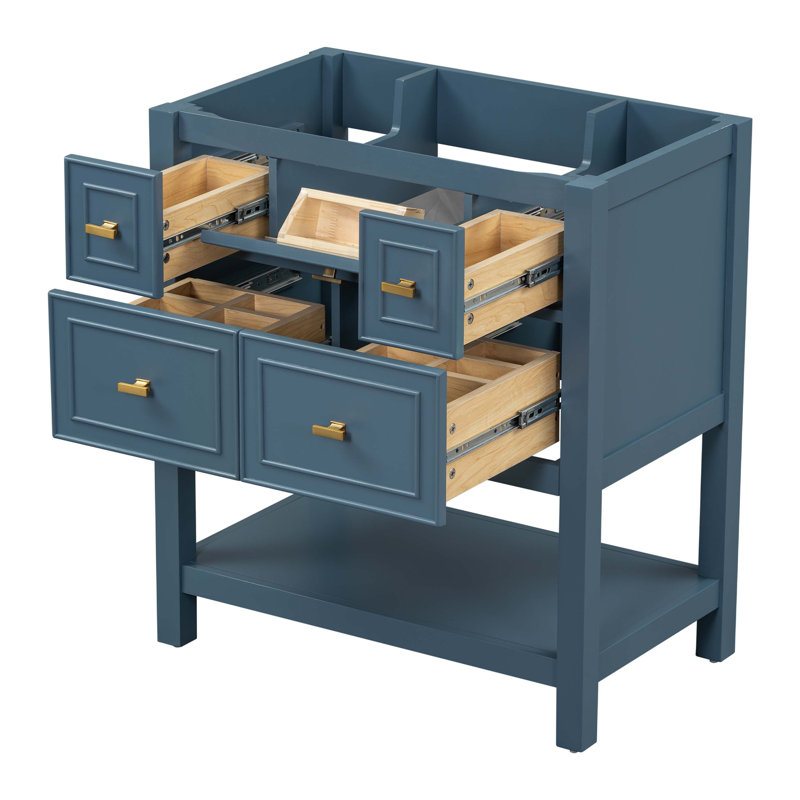 Base de meuble-lavabo simple 29,56 po seulement, Bleu