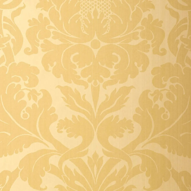Fiorella Damask Wallpaper, Yellow