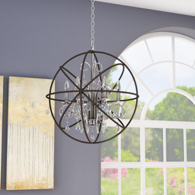 Trishia 6 - Light Dimmable Globe Chandelier