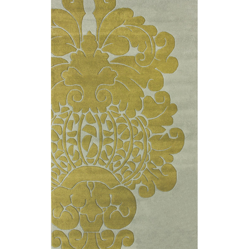 Ilhan Wool Floral Indoor Rug, Rectangle 6' x 9'