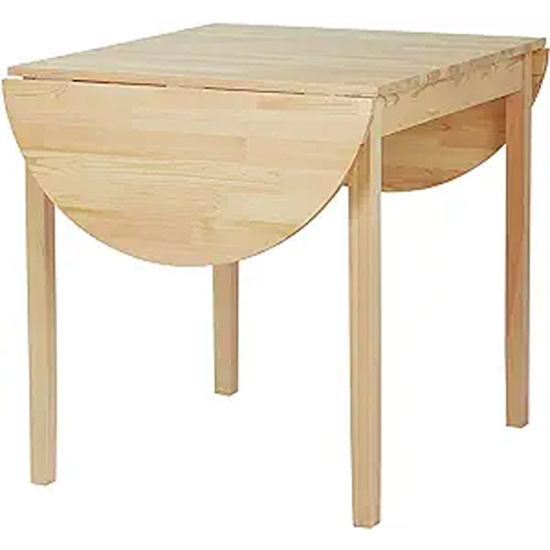 Union Rustic Jazzae Wood Kitchen Table, Drop Leaf Tables for Small