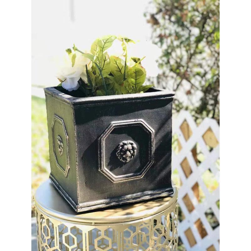Hillevi Planter, Bronze, 10.2" H x 10.2" W x 10.2" D