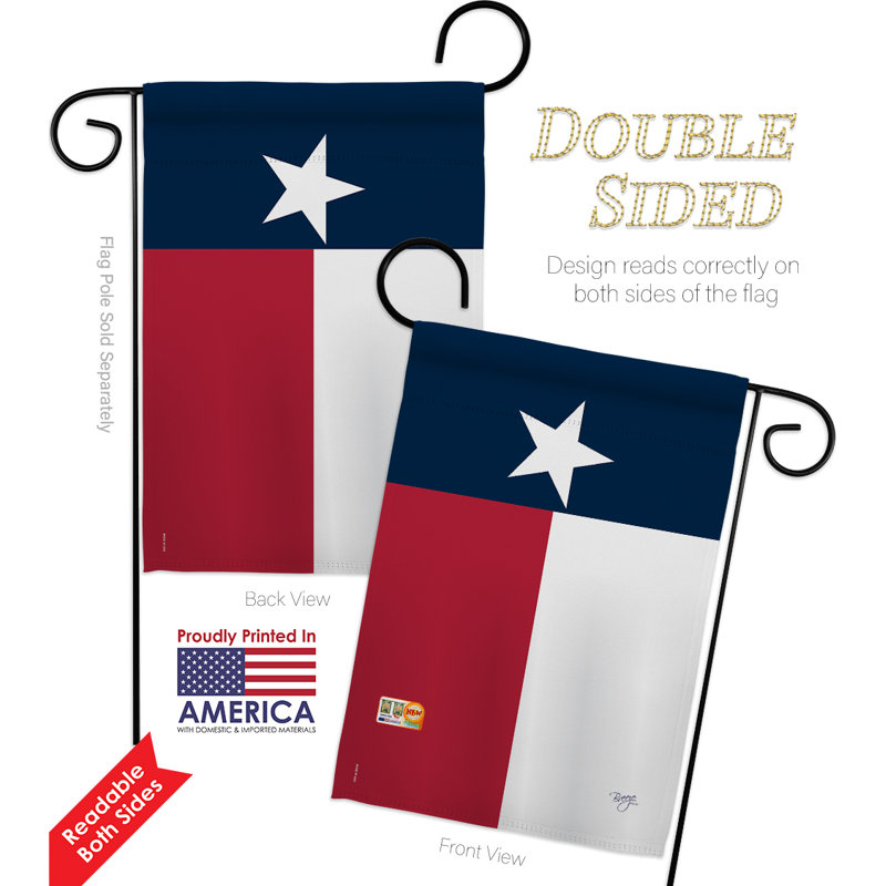 Ensemble drapeau 2 côtés 1 pi 7 po x 1 pi 1 po texas americana statements