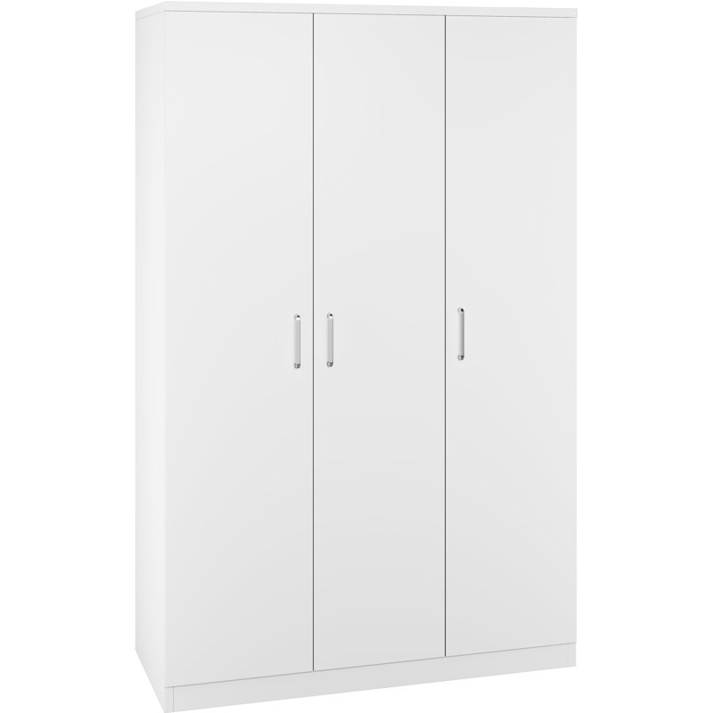 Sumrah 3 Door Manufactured Wood Wardrobe, White