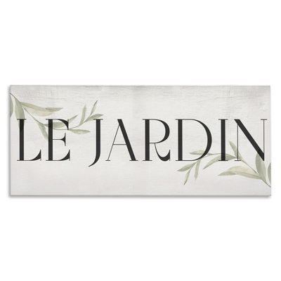 French Garden Phrase Canvas Wall Art by Daphne Polselli bp-819_CN
