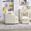 Chaise pivotante en chenille de 46,1 po à 46 degrés avec repose-pieds et canapé moelleux-70411671