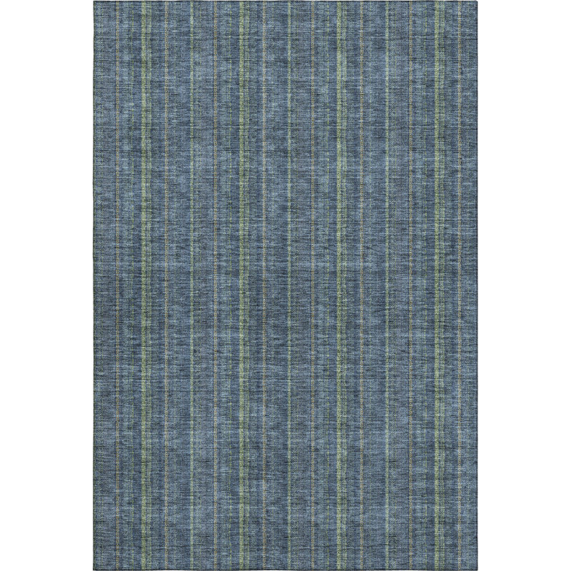 Premium Machine Washable Prisco Blue Rug, Rectangle 3' x 5'