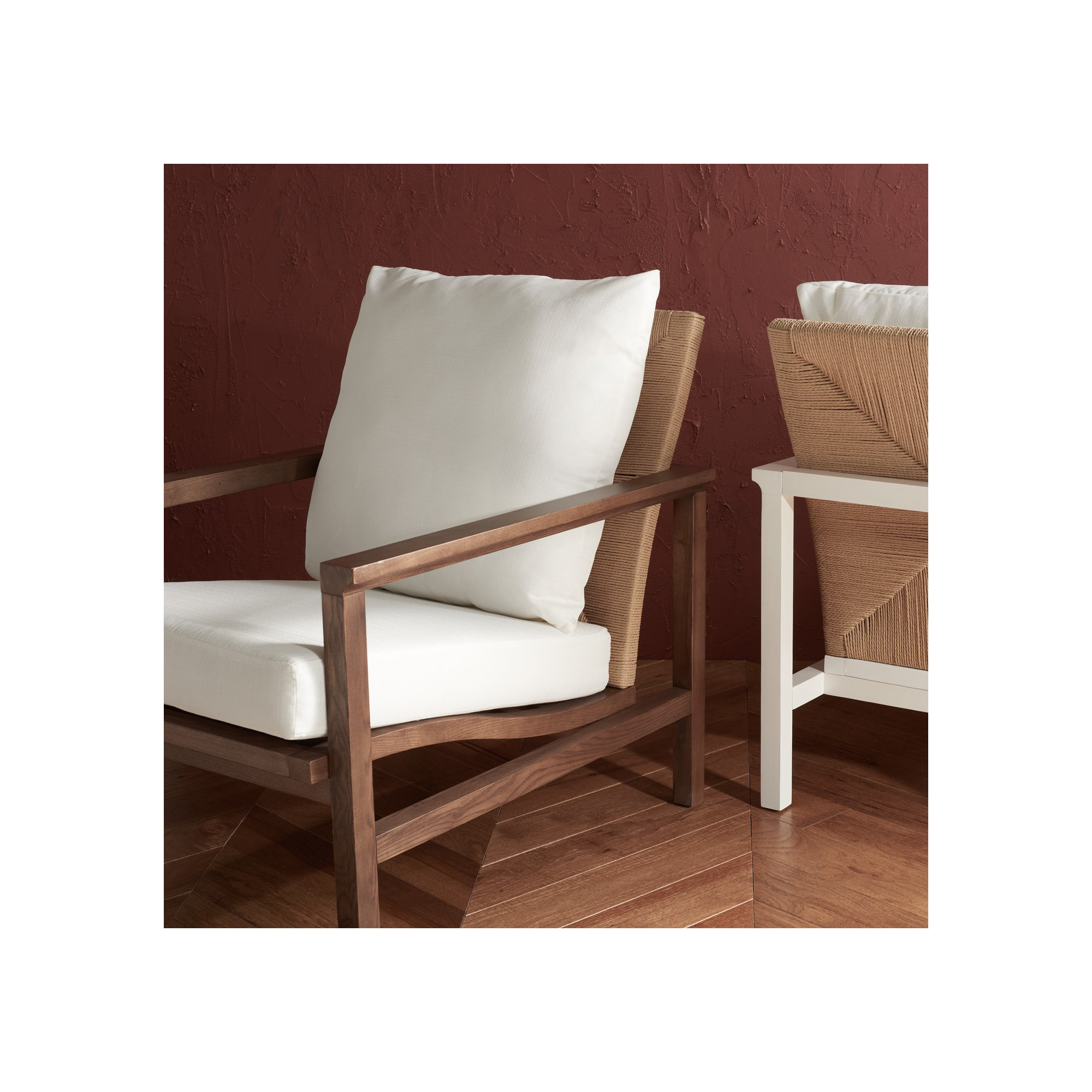 Upholstered Armchair, Walnut