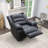40.16" Wide Faux Leather Home Theatre Individual Seat with Cup Holder (Set of 3)