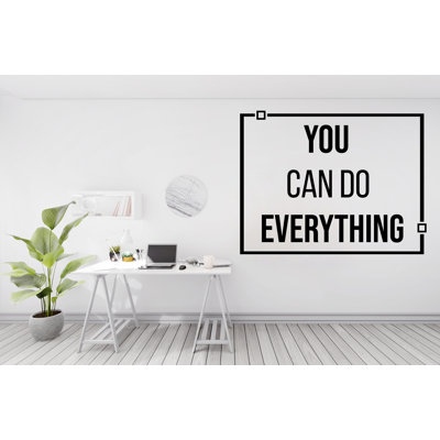 You Can Do Everything Work Quote Decal For Office Employee, Motivational Inspirational Teamwork Wall Decal Sticker Decor For Office