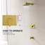 Robinet de douche, ensemble de robinet de douche à jet simple moderne (valve de douche incluse)-101038581