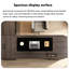 Bureau double caisson moderne gris foncé et noir avec tiroirs multiples, verrouillage par mot de passe et armoire de rangement latérale pour bureau de direction et chef de la direction-129606461