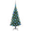 vidaXL Artificial Pre-lit Christmas Tree Green PVC and Metal-2016291158