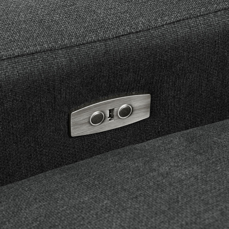 Canapé Mid-Century moderne rembourré pour le salon, 3, DARK GREY