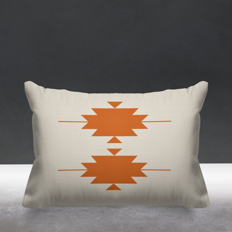 Coussin décoratif intérieur / extérieur Paco Southwestern, Orange