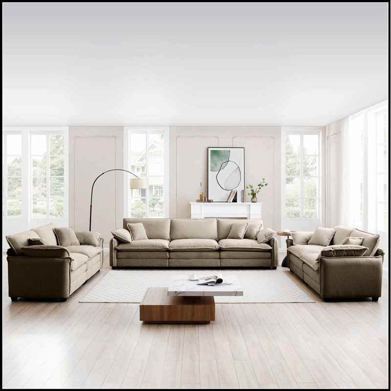 Luxueux canapé modulaire pour le salon, rehaussant le confort et le style avec des coussins moelleux et des matériaux durables