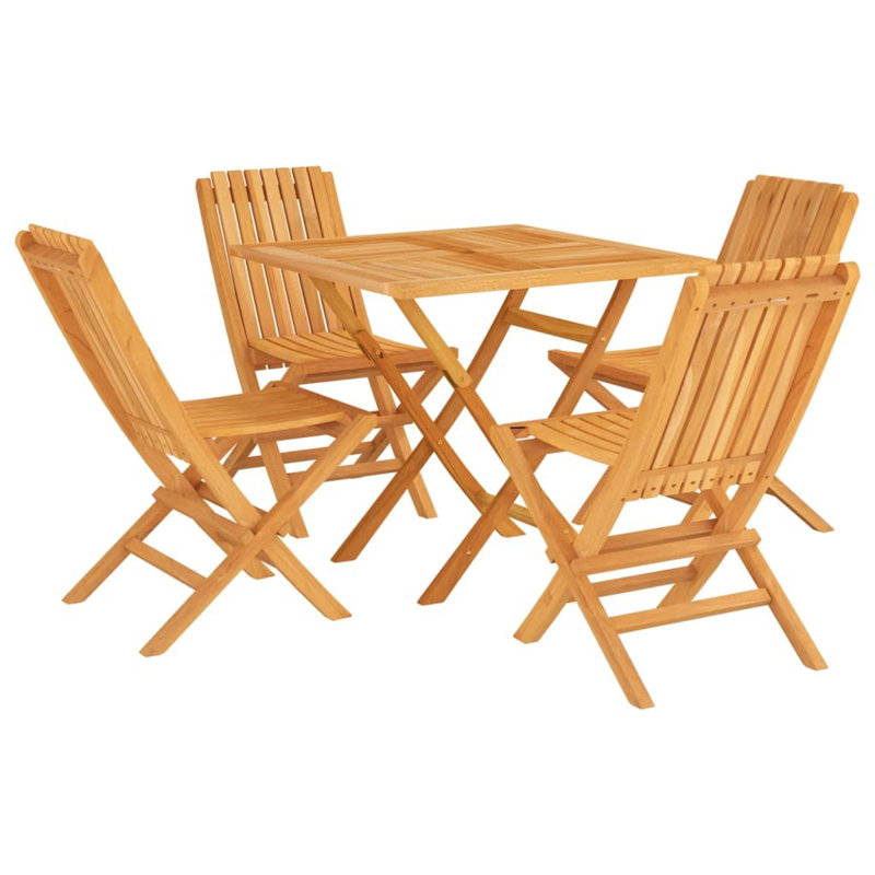 Hayfa 4 - Person Teak Patio Dining Set with Square Table