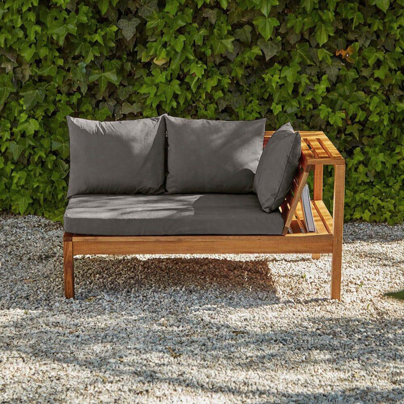 5 - Person Seating Group with Cushions, Grey - Cream Umbrella