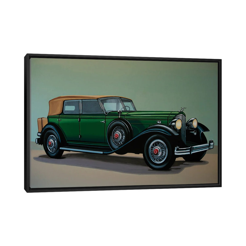 Packard Phaeton 1934 by Paul Meijering - Floater Frame Print on Canvas