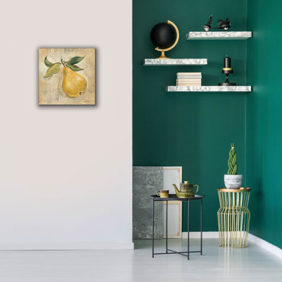 Epic Graffiti 'French Pear'  by Silvia Vassileva Canvas Wall Art, 18" x 18"